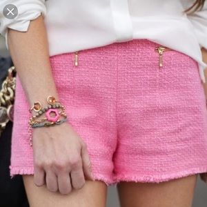 Zara Pink Tweed Shorts Size XS As Seen On Kendall